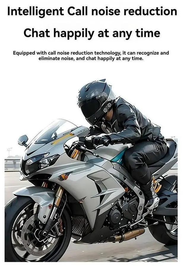 Main image of X11 Motorcycle Helmet Bluetooth Headset IPX6Waterproof Music Player Headphone 50 Hour Life Noise Cancel Earphone