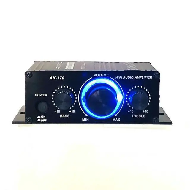 Alt view image 5 of 6 - Mini Amplifier Audio Power Amplifier AK Mini 12V Computer Car Mp3 Music Player Stereo Audio Amplifier For Mic Car Home