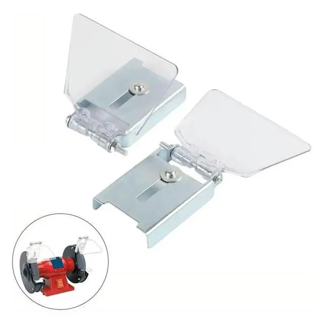 Alt view image 2 of 3 - 2Pcs Bench Grinder Eyeshield Including Guard and Reinforced Stainless Steel Bracket Easy to Install with Mounting Screws