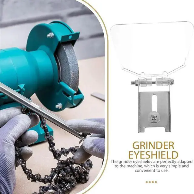 Alt view image 3 of 3 - 2Pcs Bench Grinder Eyeshield Including Guard and Reinforced Stainless Steel Bracket Easy to Install with Mounting Screws