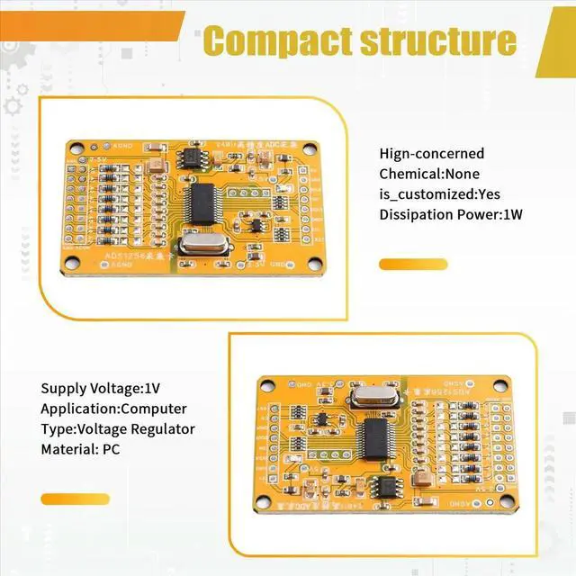 Alt view image 2 of 3 - ADS1256 24 ADC8 Road AD-Precision ADC Data Acquisition Module