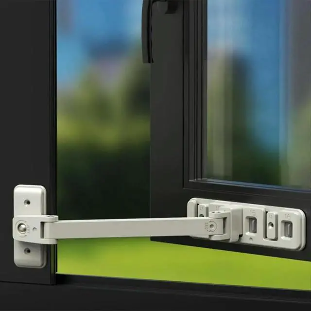 Alt view image 3 of 3 - Home Baby Safety Lock Buckle Children Limit Holder Sliding Door Locks Anti-Falling Security Adjustable