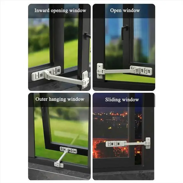 Main image of Home Baby Safety Lock Buckle Children Limit Holder Sliding Door Locks Anti-Falling Security Adjustable