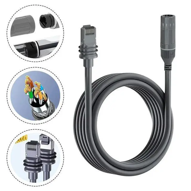 Alt view image 2 of 3 - IP68 Waterproof Ethernet Adapter Extension Cord Receiver Cable for Starlink Gen 3 1200Mbps Receiving Cable 3 Meters