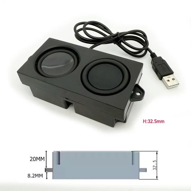 Alt view image 6 of 6 - 4Ohm 5W USB Speakers for Laptop with Sound Card Driver Plug and Play Woofer Speaker for Industrial PC