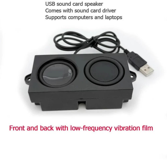 Alt view image 5 of 6 - 4Ohm 5W USB Speakers for Laptop with Sound Card Driver Plug and Play Woofer Speaker for Industrial PC