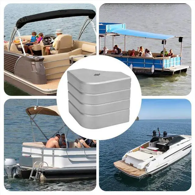 Alt view image 2 of 3 - Pontoon Boat Parts Aluminum Pontoon Boat Corner Guards 90 Degree Rounded Dock Guards for Bunk Roof Fishing RV Guards
