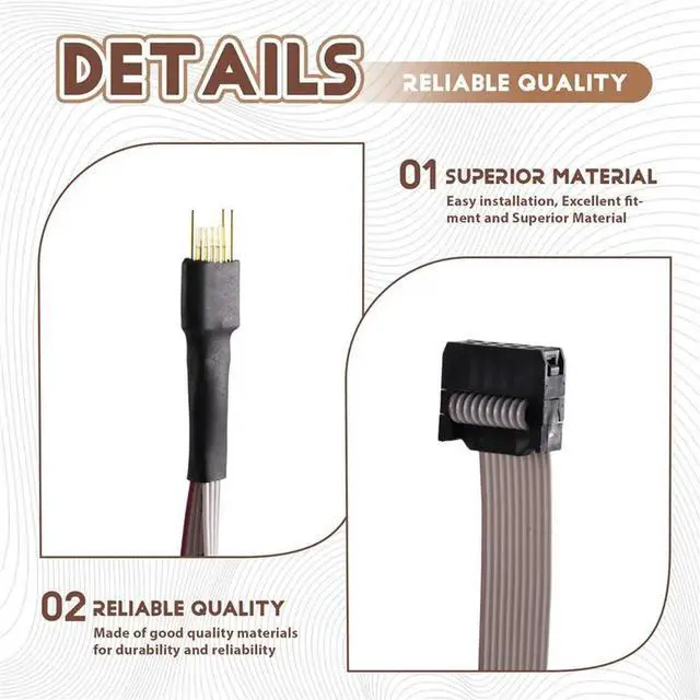 Alt view image 6 of 6 - For TC2050-IDC-NL 10-PIN NAILS PLUG CBL Programming Cable Replacement Part
