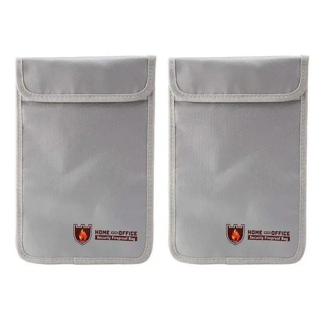 Alt view image 4 of 6 - 2X Document Case Cash Box Security Waterproof Fireproof Bag