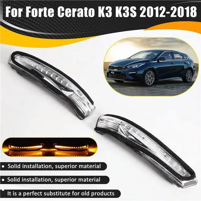 Alt view image 5 of 6 - For Kia Forte Cerato K3 K3S Ceed JD 2012-2018 87614A7000 87624A7000 Rearview LED Side Mirror Light Turn Signal Indicator
