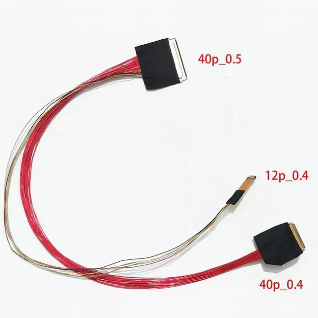 Alt view image 4 of 6 - 40p 0.5 to 40p 0.4+12p 0.4 dual connector 4K coaxial screen cable EDP cable oppsite backlight separation 20454