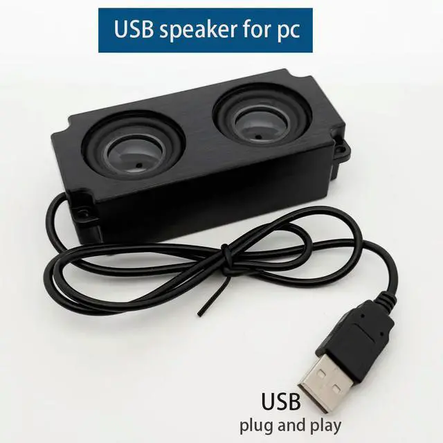 Alt view image 4 of 6 - 4Ohm 6W USB speaker for pc 101-47 dual speaker plug and play 101x47x29mm