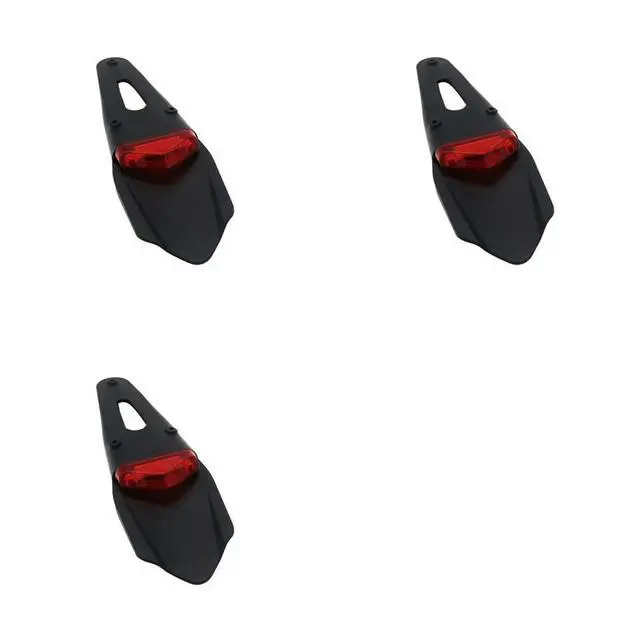 Alt view image 6 of 6 - 3X Motorcycle LED Tail Light&Rear Fender Stop Enduro Taillight Rear Fender Stop For CR EXC WRF 250 400 426 450 Black