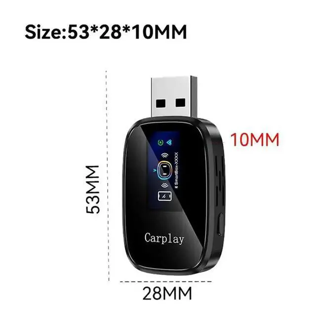 Alt view image 6 of 6 - 2In1 AI Box Carplay Android AUTO Adapter +Bluetooth5.0 USB Dongle Wired Carplay To Carplay