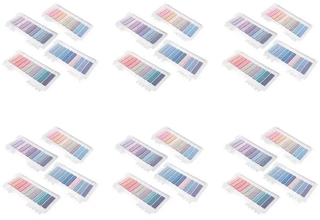 Alt view image 4 of 6 - YM-4800 Pcs Sticky Index Tabs, 4 Sheets Morandi Strip Index Tabs, Writable Page Sticky Notes With Ruler For Page Marking