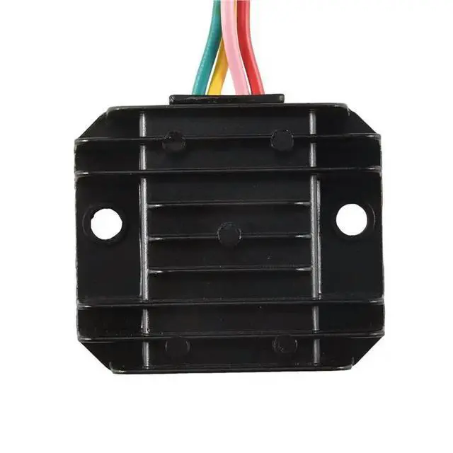 Alt view image 6 of 6 - 4X Motorcycle Voltage Regulator 4 Wires 4 Pins 12 Voltage Regulator Rectifier For 50-250CC Motorcycle (Black)