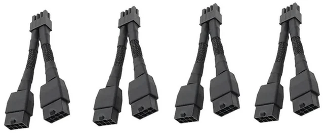 Alt view image 4 of 6 - YM-4X Dual 8Pin To 8Pin Power Cable Graphics Card Power Cord Cable For TESLA K80/M40/P100/V1 GPU 10Cm, B
