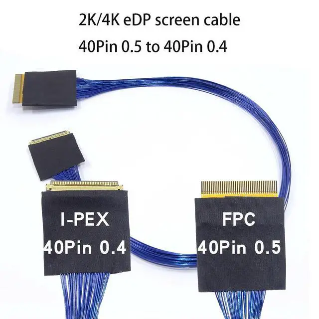 Alt view image 4 of 6 - 2K 4K eDP screen cable I-PEX 0.4mm to 0.5mm 40Pin FCP coaxial cable