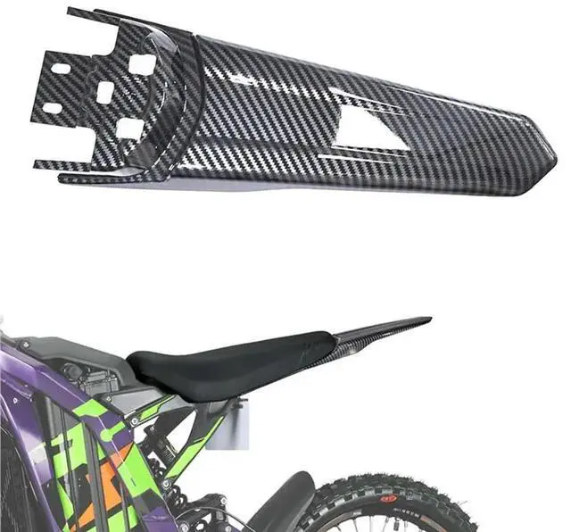 Alt view image 5 of 6 - 2X Rear Fender Extended Mudguard For Surron Light Bee X/S Segway X260 X160 Electric Dirt Bike Parts Carbon Fiber