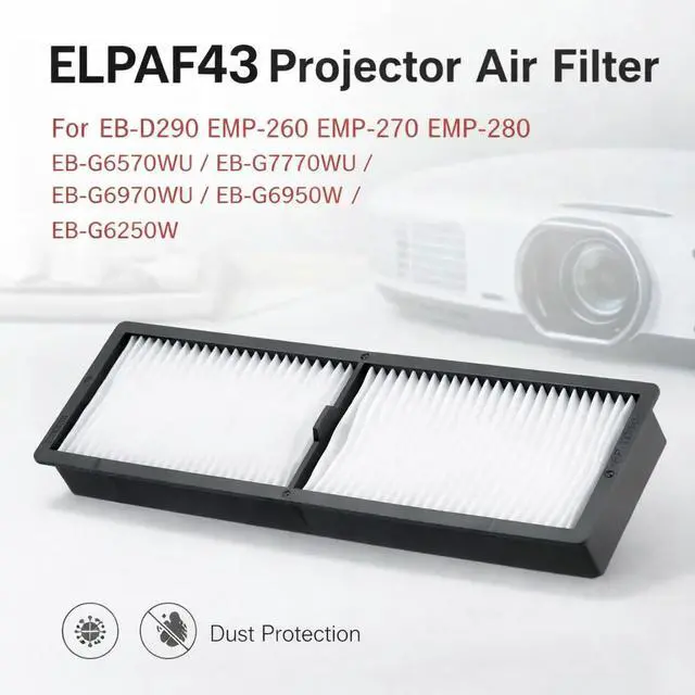 Alt view image 2 of 2 - Projector Air Filter Unit ELPAF43 Compatible With EB-G Series EB-G6570WU EB-G6770WU EB-G6970WU EB-G6050W EB-G6250W Replaceme