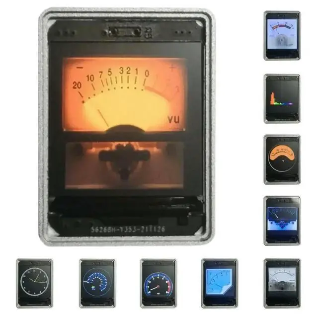 Alt view image 5 of 6 - Voice activated Music Spectrum Rhythm Level Indicator VU Meter HD LCD Color Analog Multi-mode GPS For Board Module