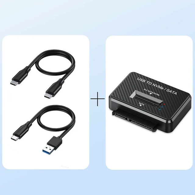Alt view image 4 of 6 - M2 SATA NVMe SSD To USB 3.1 10Gbps Direct Plug for 2.5 Inch SATA SSD HDD Disk Drive Adapter M2 SSD Enclosure Docking Base
