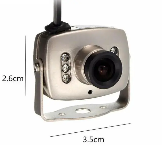 Alt view image 6 of 6 - Super Mini l 700TVL CMOS Color Analog Camera 940nm IR Night Vision Video Audio Camera with 3.6mm Lens