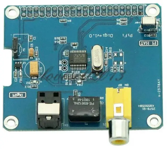 Alt view image 4 of 6 - PIHI HIFI Digi+ Digital Audio Sound Card I2S SPDIF Optical Fiber Expansion Board for Raspberry pi 2 model B / B+ / A+