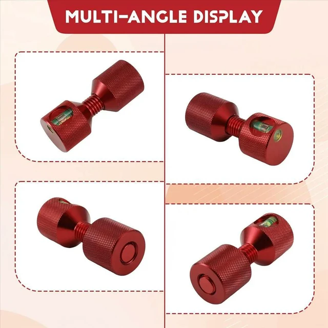 Alt view image 4 of 6 - Two Hole Pins Set 1-1/8inch Aluminum 6061 2 Hole Flange Alignment Pin with Level Gradienter