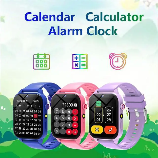 Alt view image 4 of 6 - Children Study watch HD Camera Games Flashlight Sleep Monitoring Alarm Calculator Birthday Gift for Boys Girls D