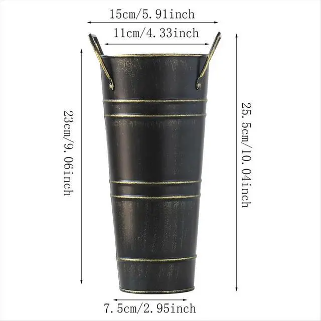 Alt view image 5 of 6 - l Round Umbrella Stand Rack,Decorate Freestanding Vase, for Entryway Use, Organizer for Home and Office Black
