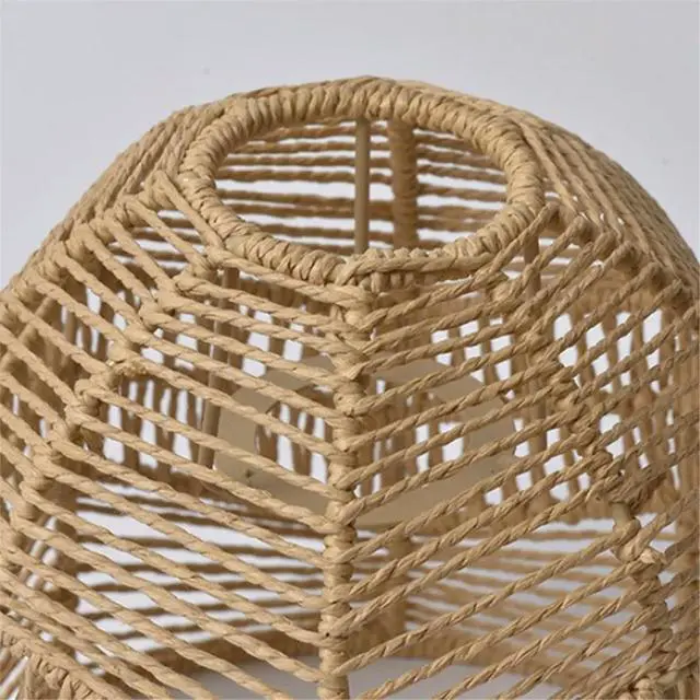 Alt view image 6 of 6 - Paper Rope Lampshade Hand Woven Lighting Accessories Homestays Pendant Lights Covers