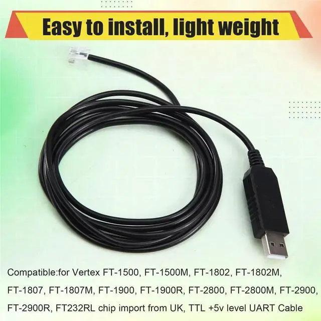 Alt view image 4 of 6 - For FTDI USB Programming Cable for Yaesu CT-29F Vertex FT-1500 FT-1500M FT-1802 FT-1802M FT-1807 FT-1807M FT-1900R Radio