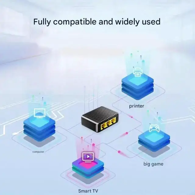 Alt view image 6 of 6 - 2025 4 Entry Ethernet Extension With l Housing 1000Mbps High Speed Data Transfer For Home Offices And Dormitory