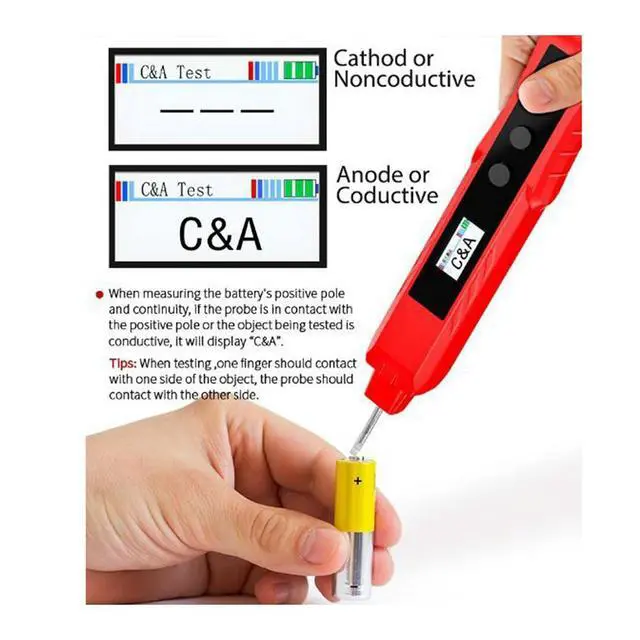 Alt view image 4 of 6 - HR50 Contact AC Voltage Tester Digital Voltage Detector Pen AC 500V Electric Pen with LCD Display Sound Light Alarm