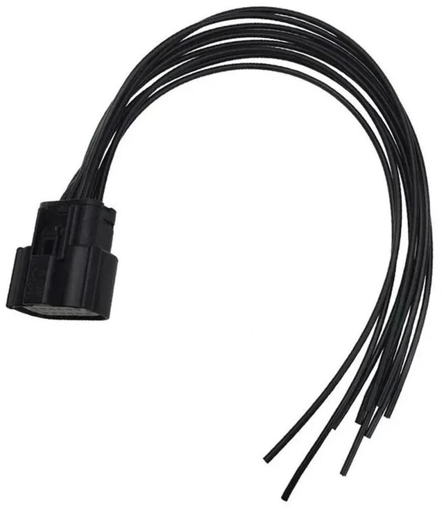 Alt view image 5 of 6 - Fit For Dodge Ram 2500 Black Car Headlight Connector Plug Harness 68364272AA Pigtail