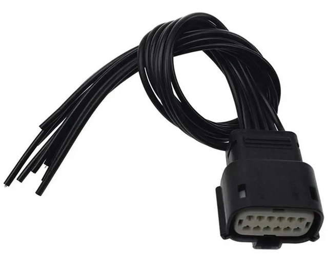 Alt view image 4 of 6 - Fit For Dodge Ram 2500 Black Car Headlight Connector Plug Harness 68364272AA Pigtail
