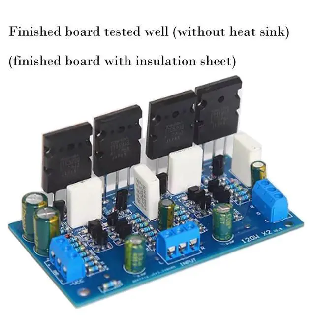 Alt view image 4 of 6 - 120W+120W Amplifier Board Dual channel Home HiFi Amplifier Board 1943 5200 Tube Product Board