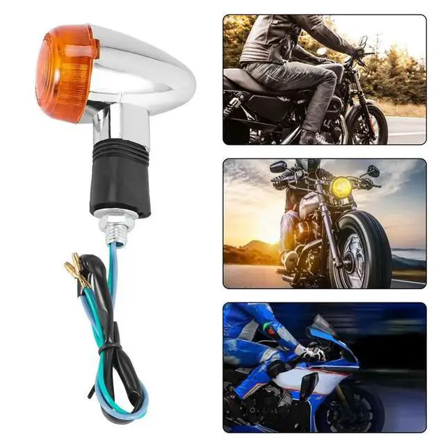 Alt view image 6 of 6 - 8Pcs Motorcycle Turn Signals Amber Lights LED Indicator For Yamaha Suzuki