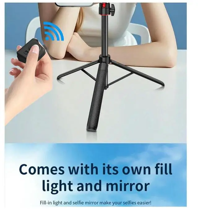 Alt view image 6 of 6 - YM-Anti-Shake Selfie Grip For phone With Fill Light Phone Grip Selfie Handle Photo Bracket For Mobile Phone Photography