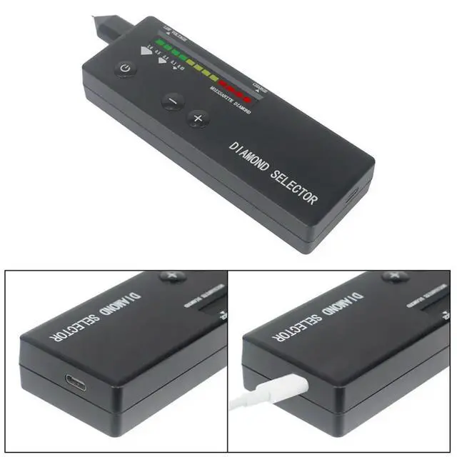 Alt view image 4 of 6 - Rechargeable Diamond Tester Pen with UV Light High Accuracy Electronic Jewelry Gem Selector for Novice and Expert
