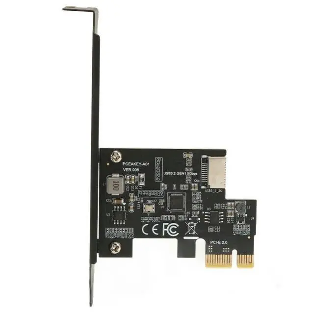 Alt view image 6 of 6 - PCIE to USB 3.2 Expansion Card 5Gbps High Speed PCIE X1 to USB3.2 Gen1 TYPE E 20PIN Expansion Card For Desktop Front Type C