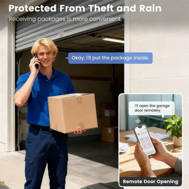 Alt view image 4 of 6 - Freely Apply RF Garage Door Switch Graffiti App Control Warehouse Sliding Gate Double Door