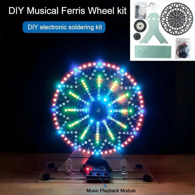 Alt view image 4 of 6 - Diy electronic kits LED-Lit Musical Ferris Wheel DIY soldering kit