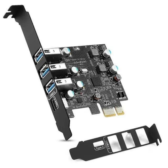 Alt view image 4 of 6 - PCIE To 3 Ports USB3.0 Converter 1 Port USB3.1 Type-c PCI Express Expansion Card for Mac Pro Fresco Fl1100 No Need Power Supply
