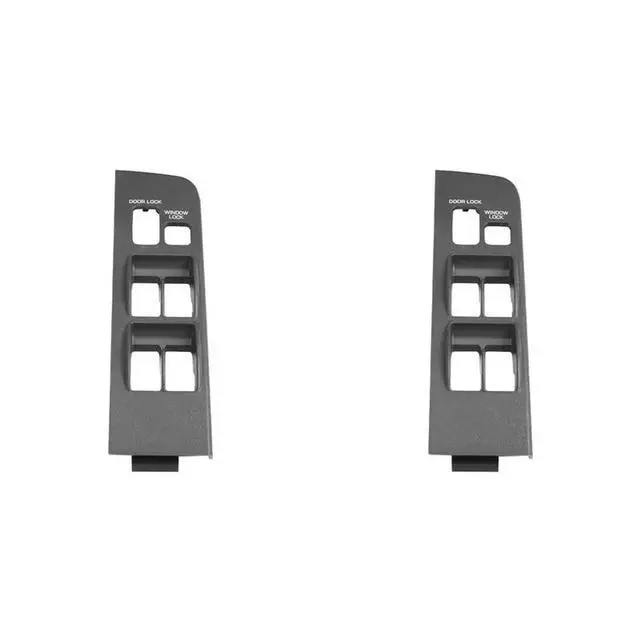 Alt view image 4 of 6 - 2X Front Armrest Panel Window Switch Bezel For Toyota Land Cruiser 1991-1997 Door Window Switch Cover L 74232-60070-B0