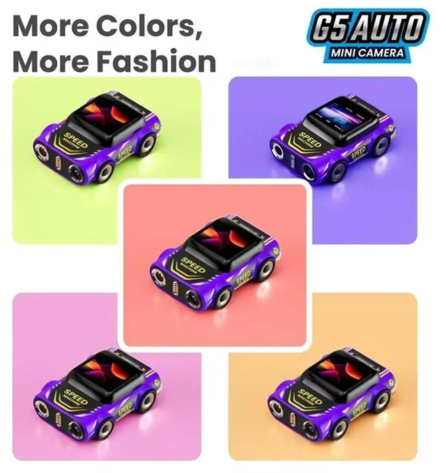 Alt view image 6 of 6 - Mini Keychain Camera 2K HD Video Recorder 130 Degree Wide Angle Built In Flash Auto Focus Purpler