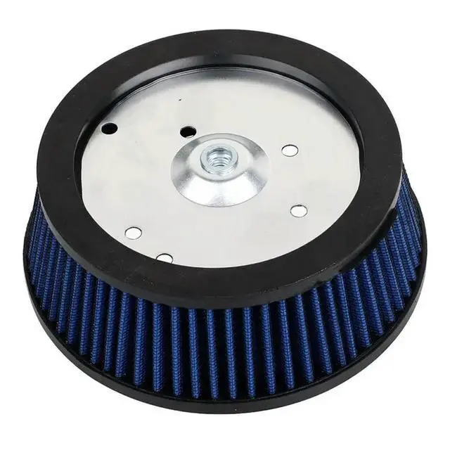 Alt view image 4 of 6 - Blue Air Filter Motorcycle Air Cleaner For Softail Touring Dyna 1999- 2017 Trike 08- 16 FXDLS FLSTSE