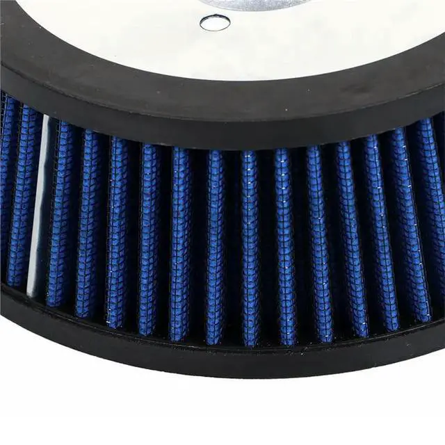 Alt view image 6 of 6 - Blue Air Filter Motorcycle Air Cleaner For Softail Touring Dyna 1999- 2017 Trike 08- 16 FXDLS FLSTSE