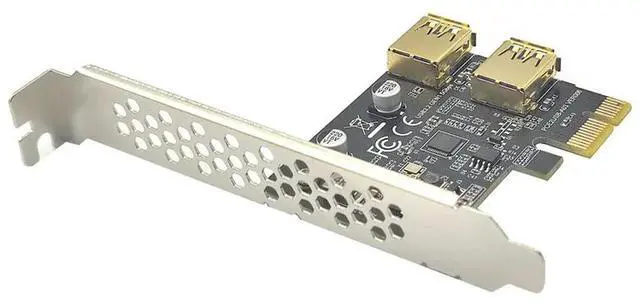 Alt view image 5 of 6 - USB 3.2 GEN1 5Gbps PCIE Card PCI Express 2.0 X1 To USB3 Expansion Adapter PCI-E USB Riser Card Gold 2 Port USB3.0 for Desktop PC